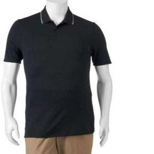 Mens Golf Polo FILA Black Sport 3XB Big Dry-Fit Short Sleeve Athletic Shirt